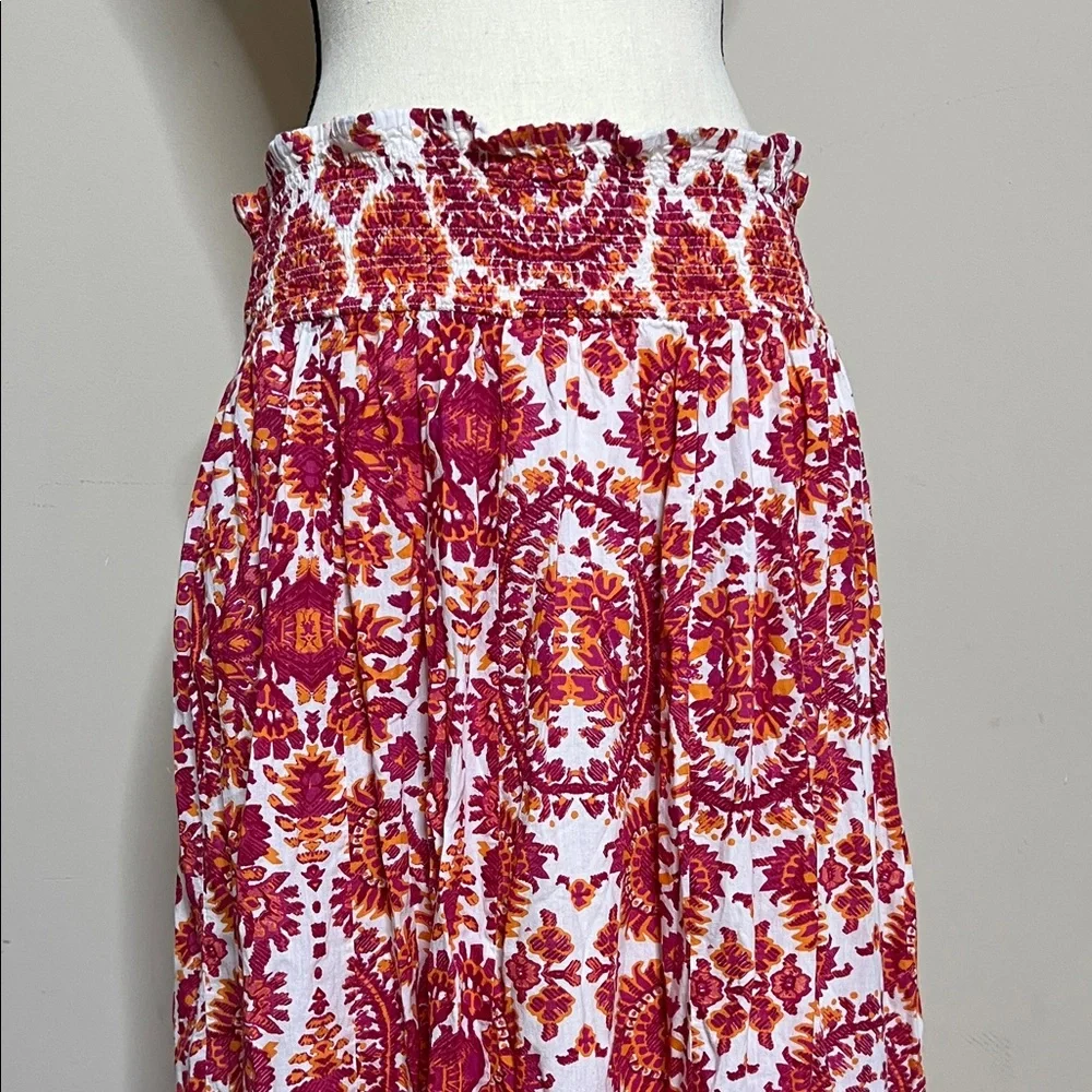 ⛱️🏖️🏝️Women's Pink Patterned Maxi Skirt